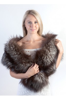 Silver fox fur stole